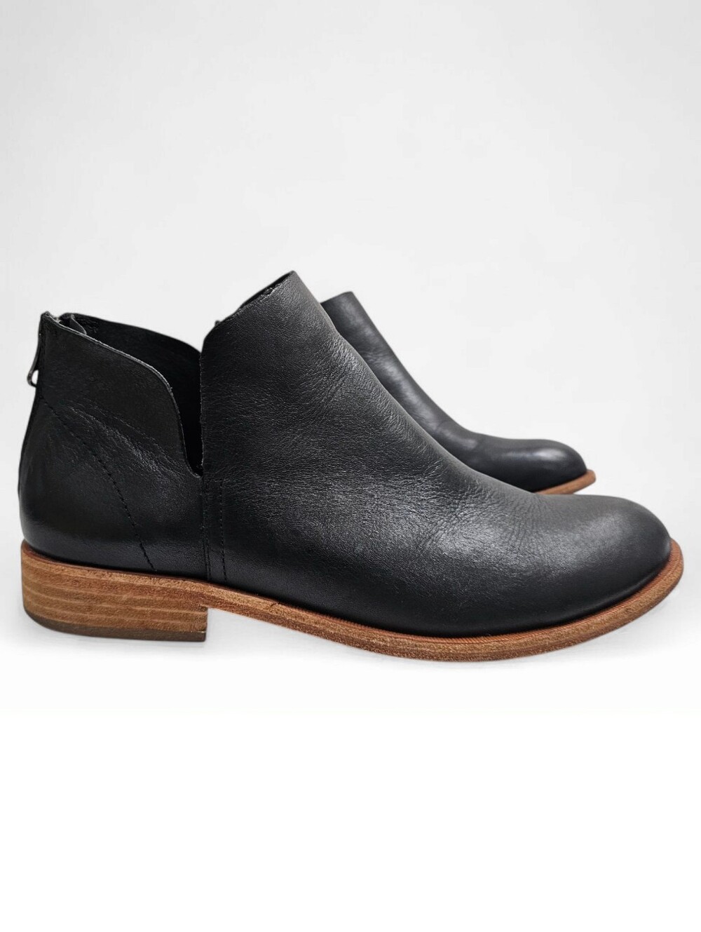 KORK-EASE Women Renny Black Leather Cut Out Ankle Boots 9M - Picture 2 of 10